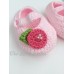 Rose detail crochet bootie - Pink